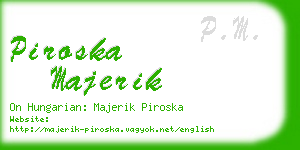 piroska majerik business card